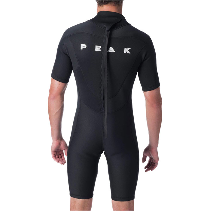 2023 Peak Hombres Energy 1.5mm Back Zip Shorty Neopreno PM406M - Black